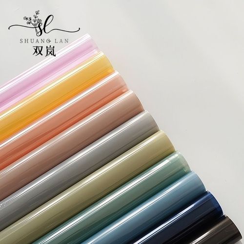 双岚彩色果冻膜 以水晶之透，塑花束之美